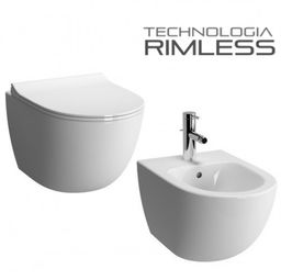 Zestaw: MUSZLA WC RIMLESS 49x37 cm / 18