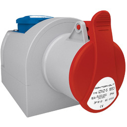 Gniazdo natynkowe siłowe CEE 16A/5P + 230V/16A IZVZ-S