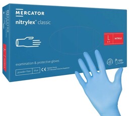 Rękawiczki jednorazowe nitrylowe diagnostyczne i ochronne Mercator Medical