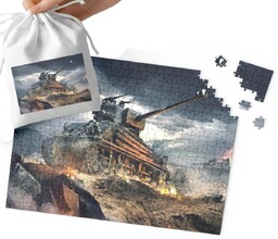 Puzzle - Wojsko Czołgi Militaria Wzory Dla Chłopca