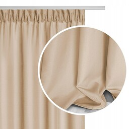 Spod Igły I Nitki Zasłona gotowa 140x175 beżowa