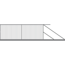 Brama przesuwna Hugo ocynk antracyt struktura 400 x
