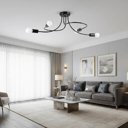 Żyrandol LEVAR 4 czarny SL.1455 - Sollux