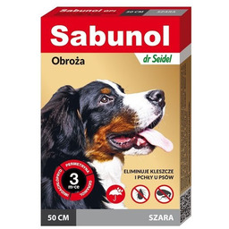 Dermapharm sabunol obroża dla psa przeciw pchłom szara