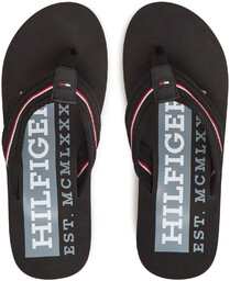 Japonki Tommy Hilfiger Corporate Hilfiger Beach FM0FM05436 Czarny