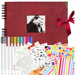 ALBUM DO SCRAPBOOKINGU NA ZDJĘCIA ZDOBIENIA ZESTAW KREATYWNY