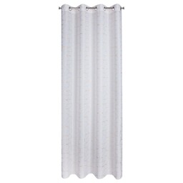 Eurofirany Zasłona 140x250 Evi biała złota z błyszczącym