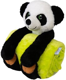 Kocyk dziecięcy Carol z pluszakiem panda, 80 x