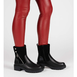 Czarne damskie botki workery