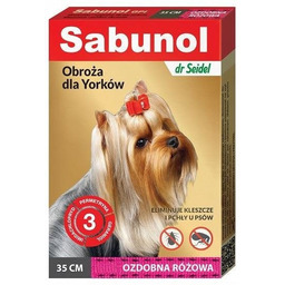 Sabunol GPI różowa obroża ozdobna przeciw kleszczom