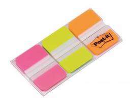 Zakładki POST-IT silne 25 X 38 mm (fioletowe/zielone/pomarańczowe)