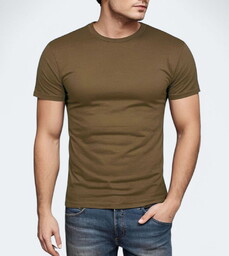 T-shirt premium 190g bawełniany khaki Recea