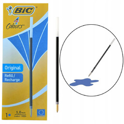 !BIC WYMIENNY WKŁAD DO DŁUGOPISU 4 KOLOROWEGO NIEBIESKI