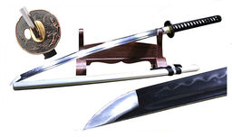 PROF MIECZ PRAWDZIWY HAMON KATANA TRENINGOWY STAL 1045