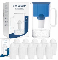 Dzbanek Szklany Wessper D2 Borosilicate 3l 11 Filtr