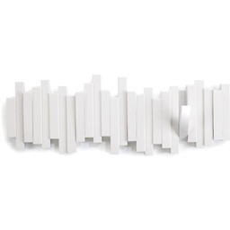 Wieszak ścienny do przedpokoju biały nowoczesny Sticks Multi