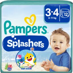 Pampers Splashers 3-4 (6-11 kg), pieluchomajtki do pływania,