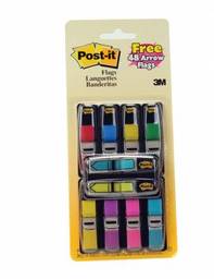 Zakładki POST-IT 12*43mm + 12*43mm mix kolor (8