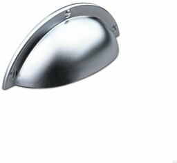 Uchwyt meblowy muszlowy Prato 64 Srebrny