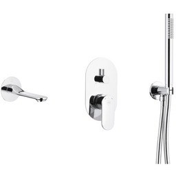 KFA ARMATURA Zestaw wannowy podtynkowy Halit 4829-401-00 Chrom