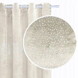 Spod Igły I Nitki Zasłona 140x250 Shiny beżowa