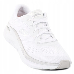 Skechers Białe Sportowe Buty z Ażurową Cholewką