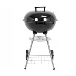 Grill Ogrodowy Węglowy Ruszt Stalowy Okrągły 41CM Pokrywa