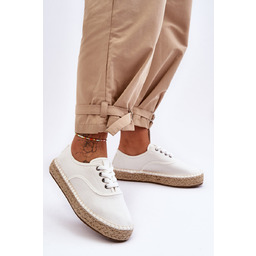 Sznurowane Trampki Espadryle Big Star LL274833 Białe 37