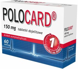Polocard 150 mg lek zapobiegający powstawaniu zakrzepów, 60