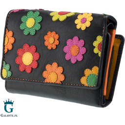 Mały portfel damski w kwiatki Visconti DS-81 RFID