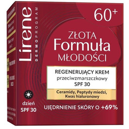 LIRENE Złota Formuła Młodości regenerujący krem przeciwzmarszczkowy SPF30