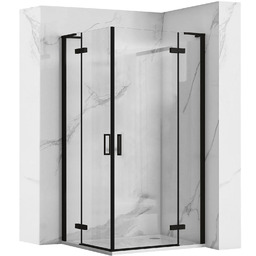 Rea Kabina Prysznicowa REA Hugo Double Czarna 90x90
