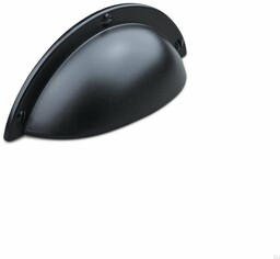 Uchwyt meblowy muszlowy Prato 64 Metalowy Czarny Mat
