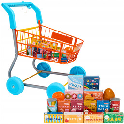 Wózek Zakupowy Supermarket Koszyk dla Dzieci Akcesoria 50cm