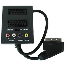 PremiumCord Adapter SCART/M-2xcart + 3xCINCH z Przełącznikiem Wejścia/Wyjścia