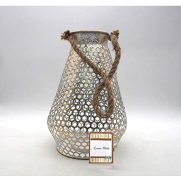 METALOWA LATARNIA ZŁOTA P/TEA-LIGHT 29cm 19