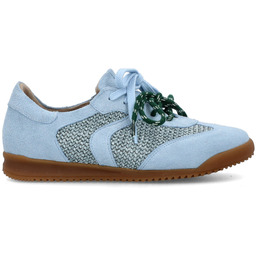 Sneakersy skórzane damskie - TYMOTEO G1083 NIEBIESKIE