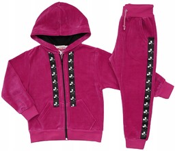 Dres Welurowy dla dziewczynki kolor Amarantowy bluza