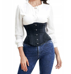 Gorset Modelujący Talię Czarny - Xl