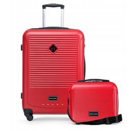 PUCCINI Zestaw Komplet WALIZEK Podróżnych 2w1 Średnia +Kuferek