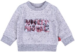 Szara Melanżowa Bluza Z Hologramem Mickey Disney 24-36