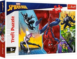 Trefl Puzzle Do góry nogami Spiderman 100 elementów