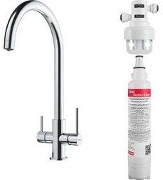 Franke Lina Clear Water 160.0702.660 Chrom Mosiądz Bateria