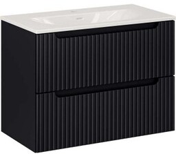 COMAD Szafka NOVA BLACK z umywalką meblową SKY