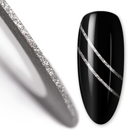 Nitka tasiemka do zdobień krążek silver glitter Nr