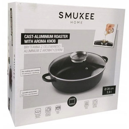 GARNEK BRYTFANNA Z POKRYWKĄ 28CM Z AROMATYZEREM SMUKEE