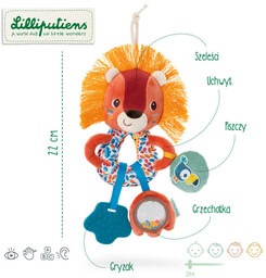 Grzechotka dla dziecka Lew Jack Lilliputiens 83506 zabawki