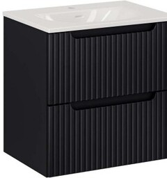 COMAD Szafka NOVA BLACK z umywalką meblową SKY