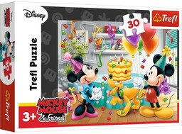 Trefl Puzzle Tort urodzinowy Mickey Mouse 30 elementów