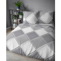 Pościel Flanela 220x200 100% Bawełna Detexpol 4955A Szara